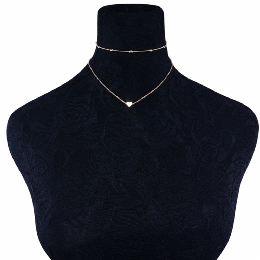 Boho Heart Necklace Bundle - Gold - Picture 4 of 4